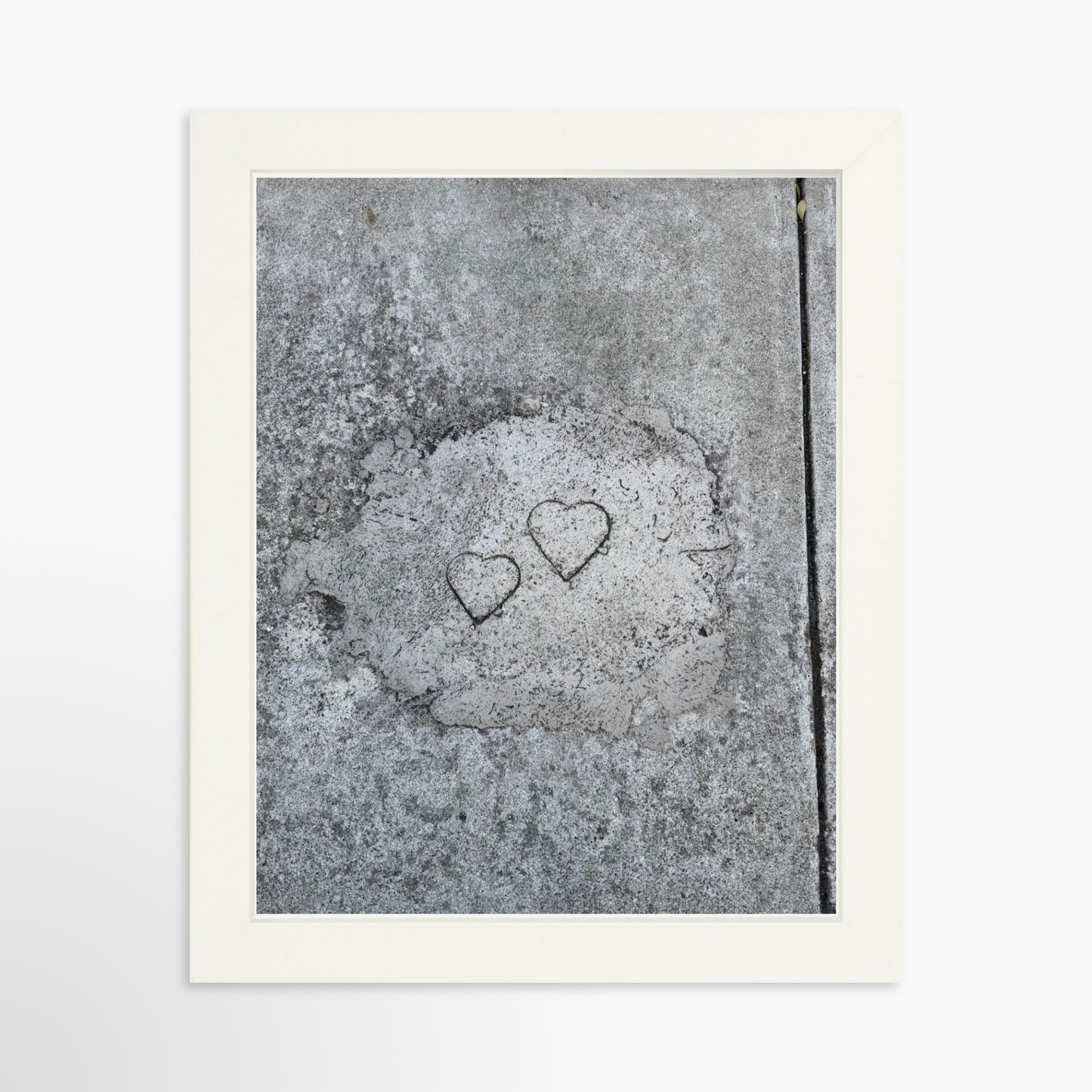 8" x  10" / White / No Mat
